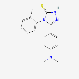molecular formula C19H22N4S B2894391 5-[4-(diethylamino)phenyl]-4-(2-methylphenyl)-4H-1,2,4-triazole-3-thiol CAS No. 851207-79-9