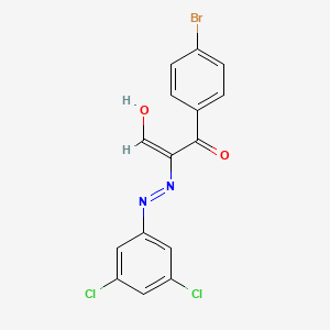 molecular formula C15H9BrCl2N2O2 B2894419 3-(4-溴苯基)-2-[2-(3,5-二氯苯基)腙]-3-氧代丙醛 CAS No. 338414-05-4