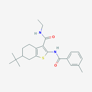 6-tert-butyl-N-ethyl-2-[(3-methylbenzoyl)amino]-4,5,6,7-tetrahydro-1-benzothiophene-3-carboxamide