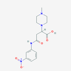 molecular formula C15H20N4O5 B2894420 2-(4-Methylpiperazin-1-yl)-4-((3-nitrophenyl)amino)-4-oxobutanoic acid CAS No. 540763-88-0