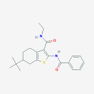 molecular formula C22H28N2O2S B289443 2-(benzoylamino)-6-tert-butyl-N-ethyl-4,5,6,7-tetrahydro-1-benzothiophene-3-carboxamide 