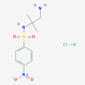 molecular formula C10H16ClN3O4S B2894443 N-(1-Amino-2-methylpropan-2-YL)-4-nitrobenzene-1-sulfonamide CAS No. 1579754-50-9