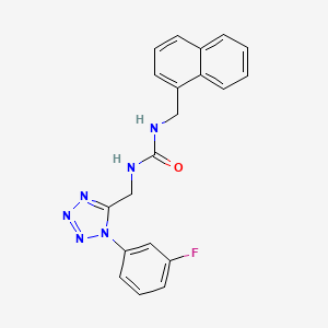 molecular formula C20H17FN6O B2894454 1-((1-(3-fluorophenyl)-1H-tetrazol-5-yl)methyl)-3-(naphthalen-1-ylmethyl)urea CAS No. 920420-24-2