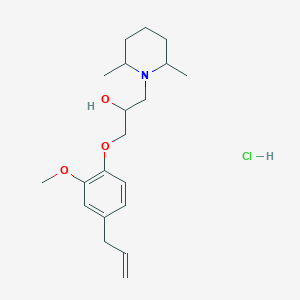 molecular formula C20H32ClNO3 B2894456 1-(4-Allyl-2-methoxyphenoxy)-3-(2,6-dimethylpiperidin-1-yl)propan-2-ol hydrochloride CAS No. 471262-61-0