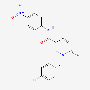 molecular formula C19H14ClN3O4 B2894465 1-[(4-chlorophenyl)methyl]-N-(4-nitrophenyl)-6-oxopyridine-3-carboxamide CAS No. 942009-29-2