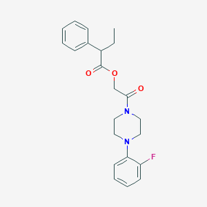 molecular formula C22H25FN2O3 B2894469 2-[4-(2-Fluorophenyl)piperazin-1-yl]-2-oxoethyl 2-phenylbutanoate CAS No. 1295229-92-3