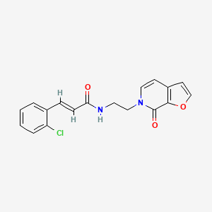 molecular formula C18H15ClN2O3 B2894492 (E)-3-(2-chlorophenyl)-N-(2-(7-oxofuro[2,3-c]pyridin-6(7H)-yl)ethyl)acrylamide CAS No. 2035001-48-8