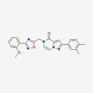 molecular formula C24H21N5O3 B2894495 2-(3,4-dimethylphenyl)-5-((3-(2-methoxyphenyl)-1,2,4-oxadiazol-5-yl)methyl)pyrazolo[1,5-a]pyrazin-4(5H)-one CAS No. 1207019-28-0
