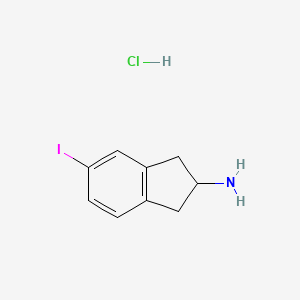 molecular formula C9H11ClIN B2894499 2-Amino-5-iodoindan hydrochloride CAS No. 446879-25-0