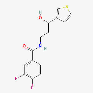 molecular formula C14H13F2NO2S B2894502 3,4-二氟-N-(3-羟基-3-(噻吩-3-基)丙基)苯甲酰胺 CAS No. 2034539-40-5
