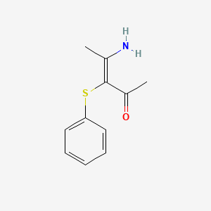 molecular formula C11H13NOS B2894508 (E)-4-amino-3-phenylsulfanylpent-3-en-2-one CAS No. 52687-69-1