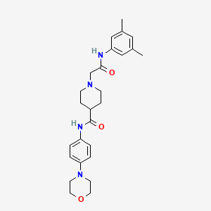 molecular formula C26H34N4O3 B2894510 1-(2-((3,5-dimethylphenyl)amino)-2-oxoethyl)-N-(4-morpholinophenyl)piperidine-4-carboxamide CAS No. 1202996-23-3