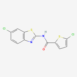 molecular formula C12H6Cl2N2OS2 B2894513 5-氯-N-(6-氯-1,3-苯并噻唑-2-基)噻吩-2-甲酰胺 CAS No. 325987-04-0