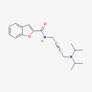 molecular formula C19H24N2O2 B2894515 N-(4-(diisopropylamino)but-2-yn-1-yl)benzofuran-2-carboxamide CAS No. 1396879-05-2
