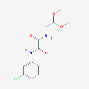 molecular formula C12H15ClN2O4 B2894528 N'-(3-氯苯基)-N-(2,2-二甲氧基乙基)草酰胺 CAS No. 898348-46-4