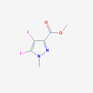 molecular formula C6H6I2N2O2 B2894533 4,5-二碘-1-甲基吡唑-3-甲酸甲酯 CAS No. 2402829-81-4