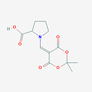 molecular formula C12H15NO6 B289454 1-[(2,2-Dimethyl-4,6-dioxo-1,3-dioxan-5-ylidene)methyl]proline 