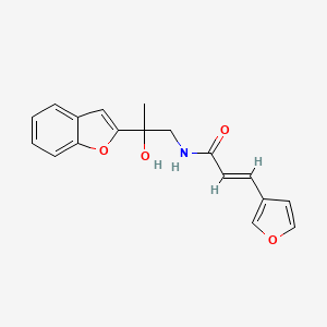 molecular formula C18H17NO4 B2894546 (E)-N-(2-(benzofuran-2-yl)-2-hydroxypropyl)-3-(furan-3-yl)acrylamide CAS No. 2035007-25-9