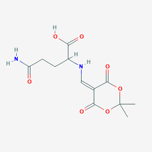 molecular formula C12H16N2O7 B289455 N~2~-[(2,2-dimethyl-4,6-dioxo-1,3-dioxan-5-ylidene)methyl]glutamine 