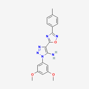 1-(3,5-dimethoxyphenyl)-4-(3-(p-tolyl)-1,2,4-oxadiazol-5-yl)-1H-1,2,3-triazol-5-amine