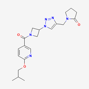 1-((1-(1-(6-isobutoxynicotinoyl)azetidin-3-yl)-1H-1,2,3-triazol-4-yl)methyl)pyrrolidin-2-one