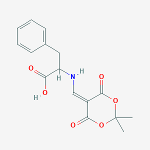 molecular formula C16H17NO6 B289456 N-[(2,2-dimethyl-4,6-dioxo-1,3-dioxan-5-ylidene)methyl]phenylalanine 