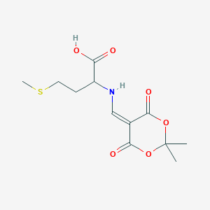 molecular formula C12H17NO6S B289457 N-[(2,2-dimethyl-4,6-dioxo-1,3-dioxan-5-ylidene)methyl]methionine 