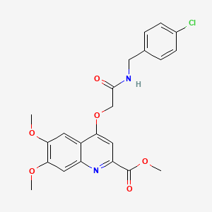 B2894570 N-(5-fluoro-2-methylphenyl)-2-{[4-(4-fluorophenyl)-7,8-dimethyl-3H-1,5-benzodiazepin-2-yl]thio}acetamide CAS No. 1359509-63-9