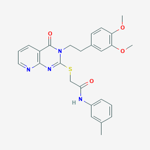 B2894575 2-({3-[2-(3,4-dimethoxyphenyl)ethyl]-4-oxo-3,4-dihydropyrido[2,3-d]pyrimidin-2-yl}thio)-N-(3-methylphenyl)acetamide CAS No. 902913-13-7