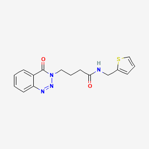 B2894576 4-(4-oxo-1,2,3-benzotriazin-3-yl)-N-(thiophen-2-ylmethyl)butanamide CAS No. 440331-29-3