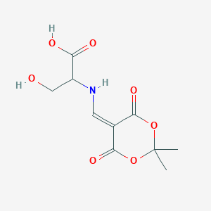 molecular formula C10H13NO7 B289458 N-[(2,2-dimethyl-4,6-dioxo-1,3-dioxan-5-ylidene)methyl]serine 