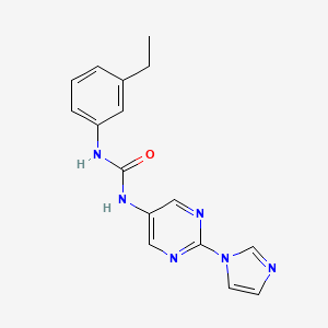 B2894582 1-(2-(1H-imidazol-1-yl)pyrimidin-5-yl)-3-(3-ethylphenyl)urea CAS No. 1421458-78-7