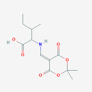 molecular formula C13H19NO6 B289459 N-[(2,2-dimethyl-4,6-dioxo-1,3-dioxan-5-ylidene)methyl]isoleucine 
