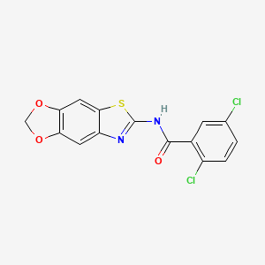molecular formula C15H8Cl2N2O3S B2894599 2,5-二氯-N-([1,3]二氧杂环[4,5-f][1,3]苯并噻唑-6-基)苯甲酰胺 CAS No. 892857-83-9