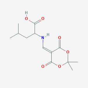 molecular formula C13H19NO6 B289460 N-[(2,2-dimethyl-4,6-dioxo-1,3-dioxan-5-ylidene)methyl]leucine 
