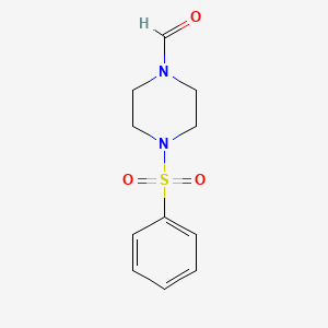 molecular formula C11H14N2O3S B2894605 4-(苯磺酰基)哌嗪-1-甲醛 CAS No. 500859-71-2