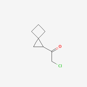 molecular formula C8H11ClO B2894619 2-Chloro-1-spiro[2.3]hexan-2-ylethanone CAS No. 2418718-13-3