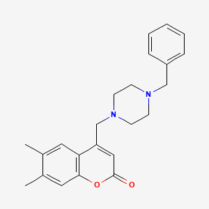 4-[(4-benzylpiperazin-1-yl)methyl]-6,7-dimethyl-2H-chromen-2-one