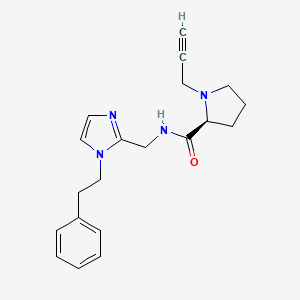 (2S)-N-{[1-(2-phenylethyl)-1H-imidazol-2-yl]methyl}-1-(prop-2-yn-1-yl)pyrrolidine-2-carboxamide