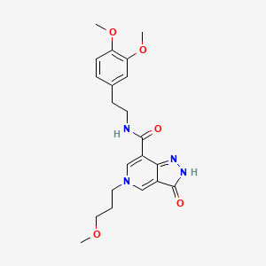 molecular formula C21H26N4O5 B2894624 N-(3,4-二甲氧基苯乙基)-5-(3-甲氧基丙基)-3-氧代-3,5-二氢-2H-吡唑并[4,3-c]吡啶-7-甲酰胺 CAS No. 1219902-03-0