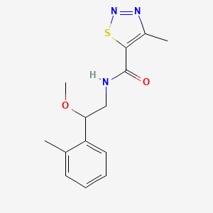 B2894626 N-(2-methoxy-2-(o-tolyl)ethyl)-4-methyl-1,2,3-thiadiazole-5-carboxamide CAS No. 1797877-35-0