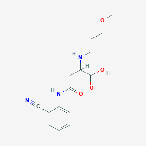 molecular formula C15H19N3O4 B2894632 4-((2-氰基苯基)氨基)-2-((3-甲氧基丙基)氨基)-4-氧代丁酸 CAS No. 1048005-56-6