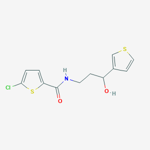 molecular formula C12H12ClNO2S2 B2894646 5-氯-N-(3-羟基-3-(噻吩-3-基)丙基)噻吩-2-甲酰胺 CAS No. 2034404-40-3
