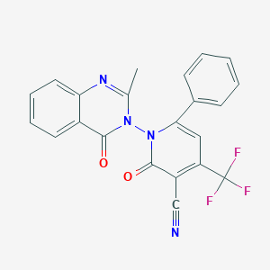 1-(2-methyl-4-oxo-3(4H)-quinazolinyl)-2-oxo-6-phenyl-4-(trifluoromethyl)-1,2-dihydro-3-pyridinecarbonitrile