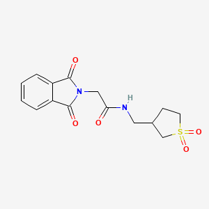 molecular formula C15H16N2O5S B2894665 N-((1,1-dioxidotetrahydrothiophen-3-yl)methyl)-2-(1,3-dioxoisoindolin-2-yl)acetamide CAS No. 1226437-57-5