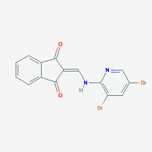 molecular formula C15H8Br2N2O2 B289467 2-[[(3,5-dibromopyridin-2-yl)amino]methylidene]indene-1,3-dione 