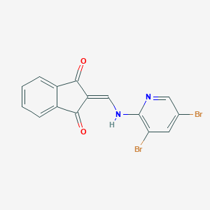 2-[[(3,5-dibromopyridin-2-yl)amino]methylidene]indene-1,3-dione