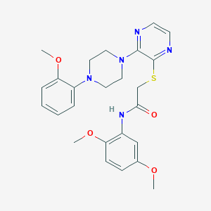molecular formula C25H29N5O4S B2894671 N-(2,5-dimethoxyphenyl)-2-({3-[4-(2-methoxyphenyl)piperazin-1-yl]pyrazin-2-yl}sulfanyl)acetamide CAS No. 1115931-92-4