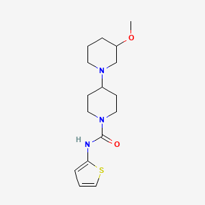 molecular formula C16H25N3O2S B2894681 3-methoxy-N-(thiophen-2-yl)-[1,4'-bipiperidine]-1'-carboxamide CAS No. 2309312-72-7