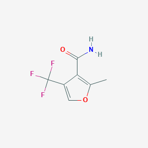 molecular formula C7H6F3NO2 B2894685 2-甲基-4-(三氟甲基)呋喃-3-甲酰胺 CAS No. 1706436-82-9